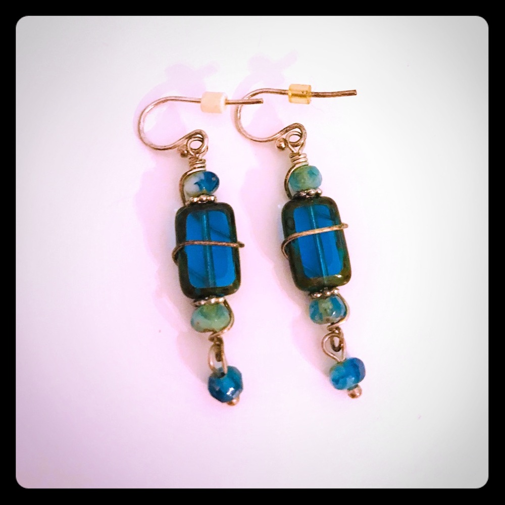 Handmade glass earrings